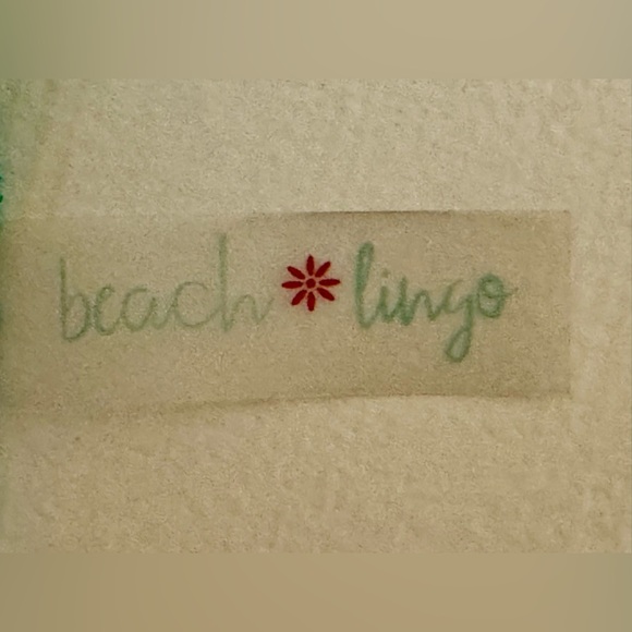 Beach Lingo Sz M Turquoise Mesh Beach Cover-Up - Picture 8 of 8